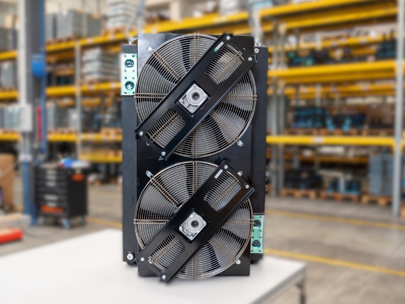 Customised cooling module for mobile machinery powered by GR2 hydraulic motors